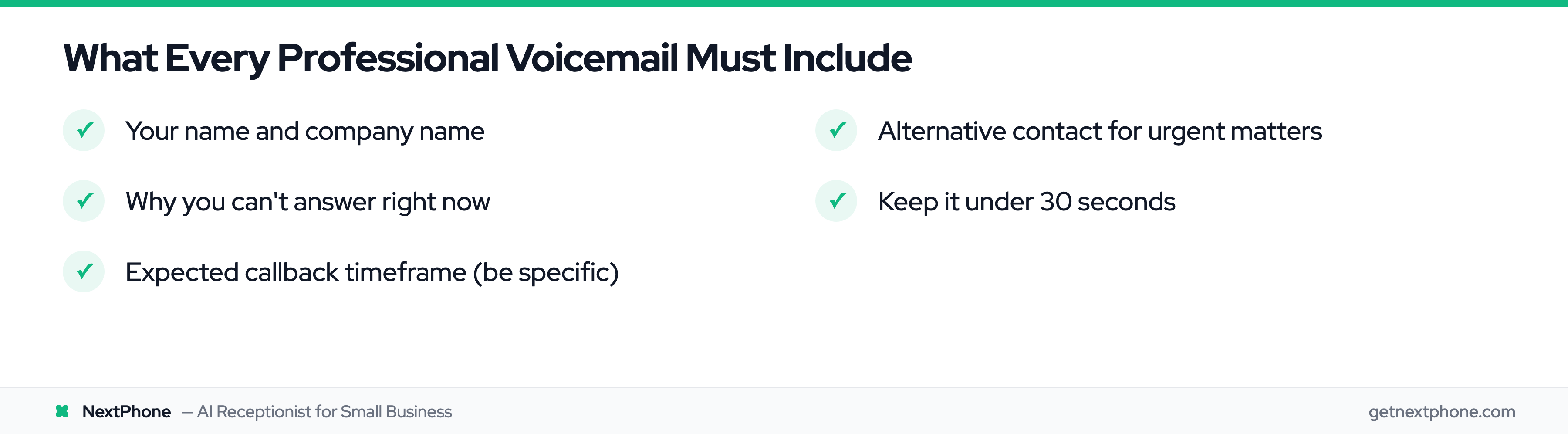 5 elements every professional voicemail greeting must include